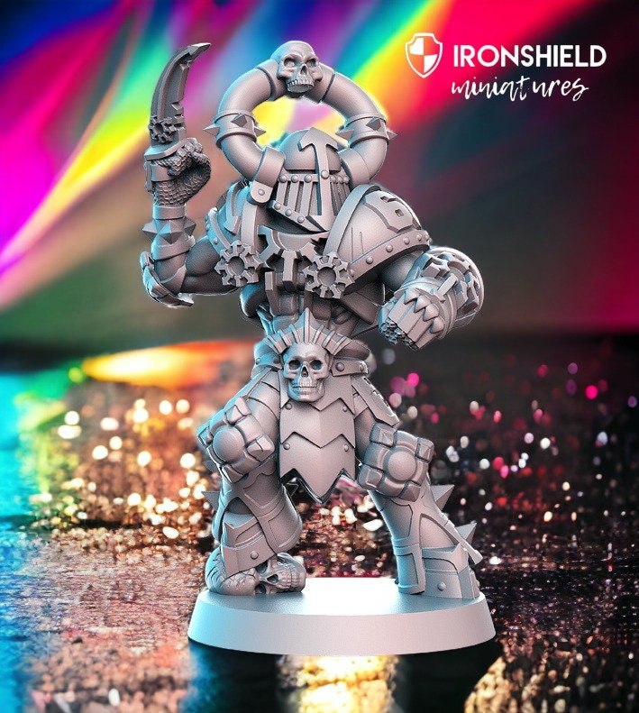 Tanatos Armed Berserker Death Ogre Orc Killer mini for dnd figure print 3d 12k miniature miniatures Gift Idea Dungeons and Dragons Tabletop
