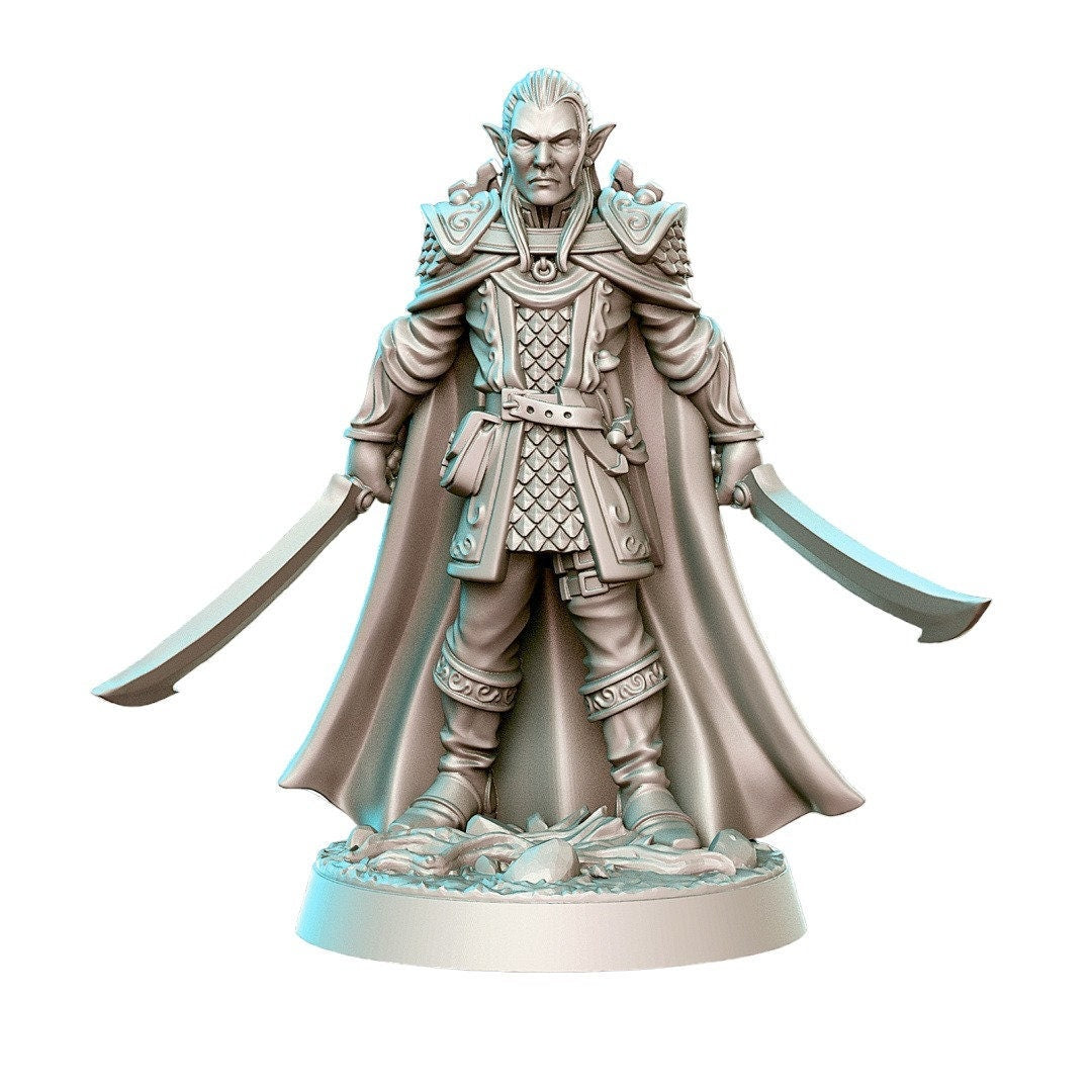 Evendil Gennala Elf General Krieger Ritter detailreich Mini für Dnd Figur Druck 3D Resin 12k 32mm Miniatur Figuren Mins