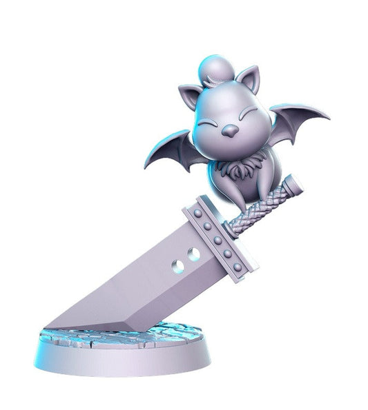 Jayro Batman Berserker Sweet Bat Warrior avec épée détaillée mini pour figurine DND impression 3D résine 12k 32mm miniatures figurines mins