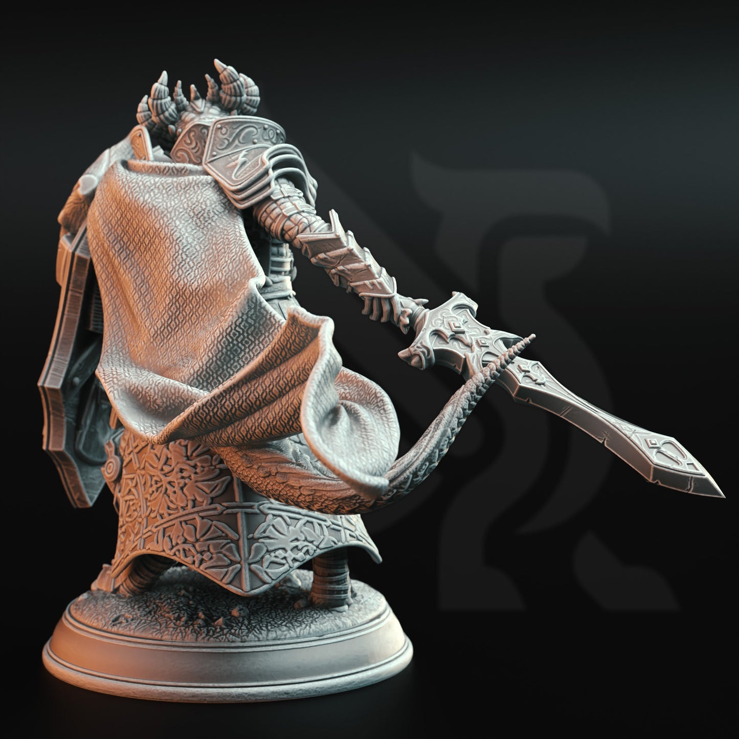 Horakthar Action - Dragon Commander Attacker Sword and Shield