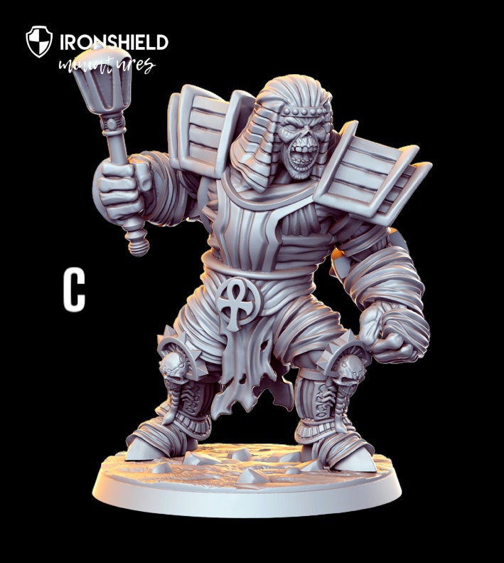 Mummy - Egyptian God's bundle undead warriors detailed mini for dnd figure print 3d resin 12k 32mm miniatures figures mins