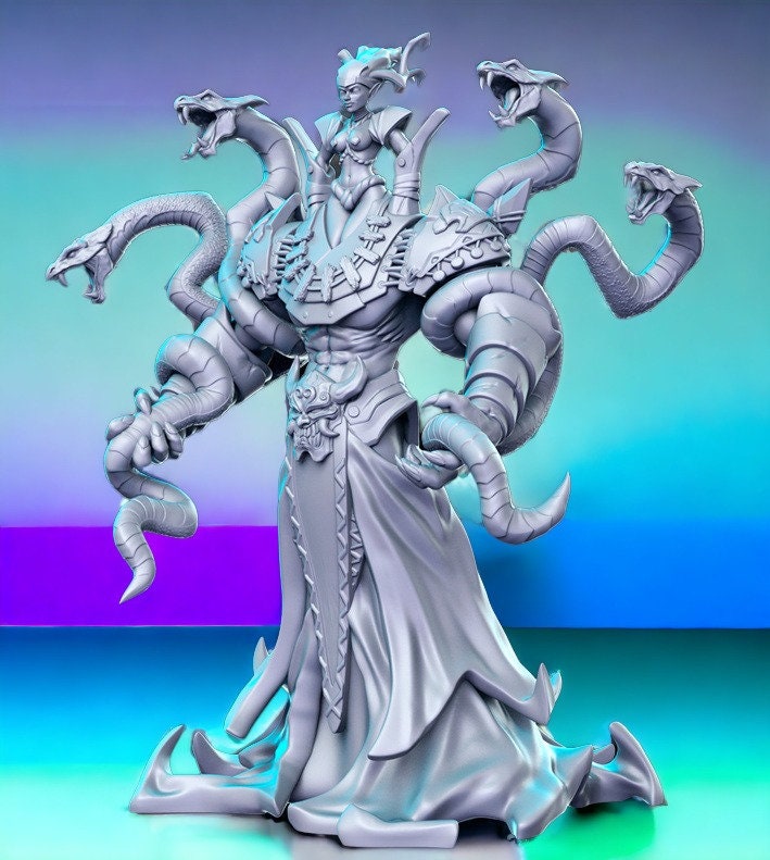 Königin des Verlusts – Schlangendämon für DND-Figur, 3D-Miniaturdruck | Geschenkidee | Dungeons and Dragons | Tabletop | RN Estudio