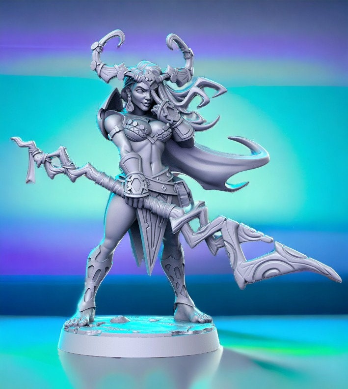 Caller of Loss – Dämonendame für DND-Figur, 3D-Miniaturdruck | Geschenkidee | Dungeons and Dragons | Tabletop | RN Estudio