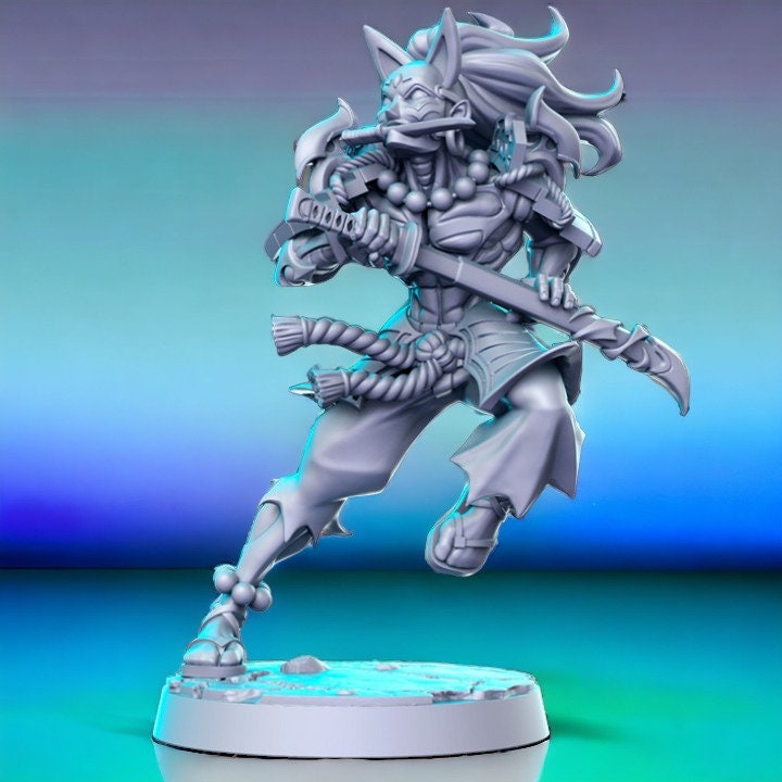 Oni Samurai – Dämonensamurai für DND-Figur, 3D-Miniaturdruck | Geschenkidee | Dungeons and Dragons | Tabletop | RN Estudio
