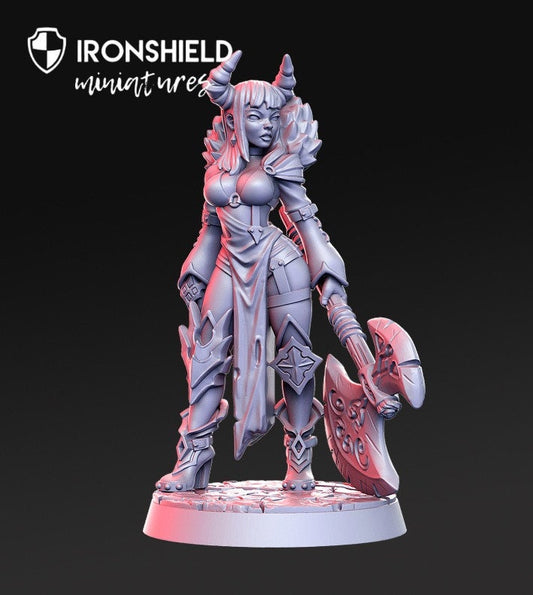Soraya – Dämonisches böses Mädchen aus dem Hades, detaillierte Miniatur für D&D-Figur, Druck 3D, 32 mm, 12.000 Miniaturen, Geschenkidee | Dungeons and Dragons | Tabletop