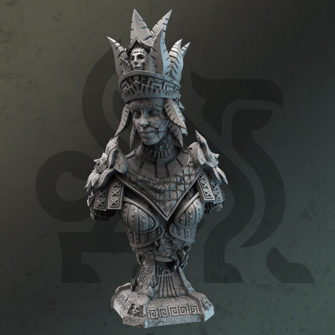 BÜSTE Earth Genasi Geomancer – 120 mm hoch – Ruby Silt Figur Druck 3D 12k Miniatur Geschenkidee | Dungeons and Dragons | Tabletop | DM Stash
