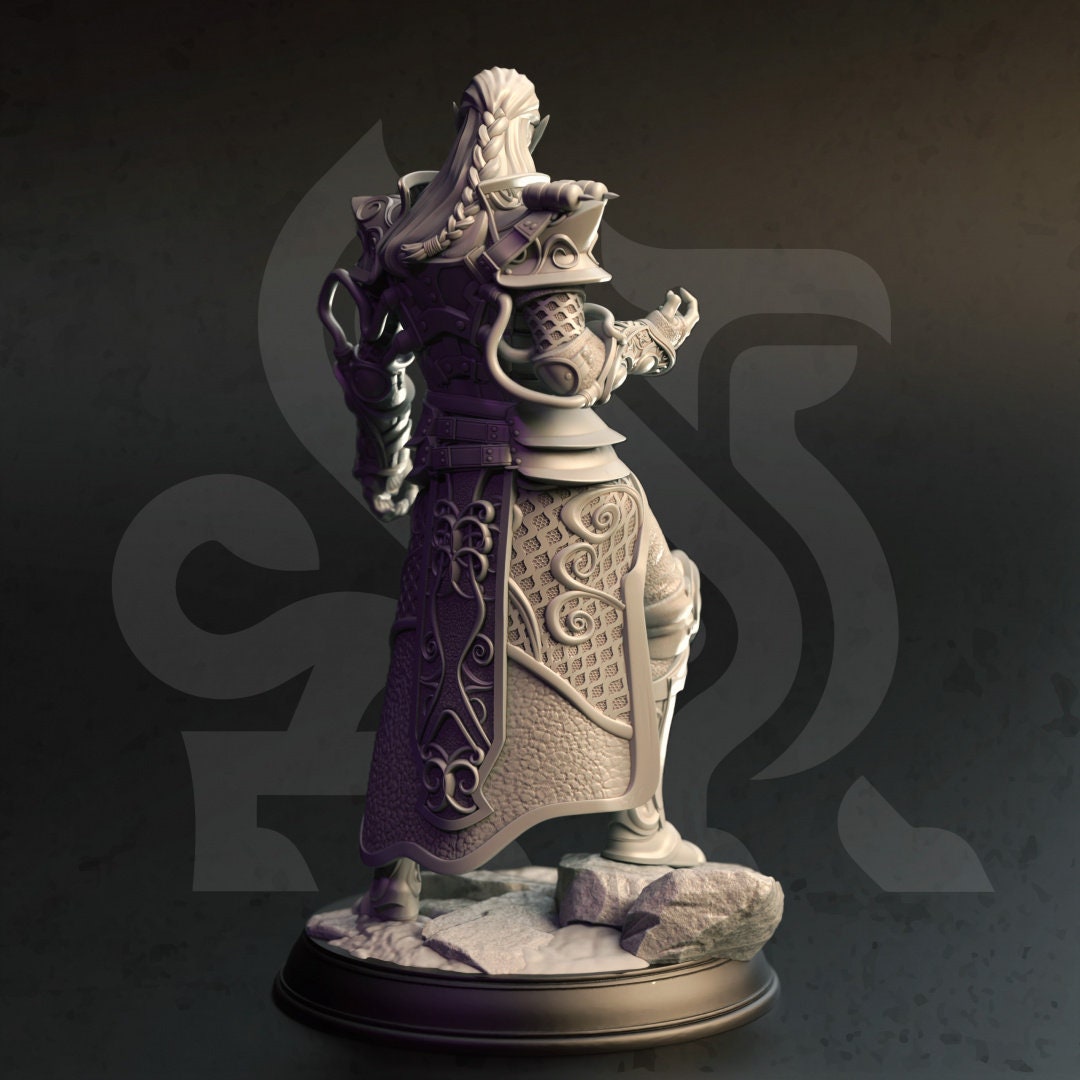 Hochelfen-Kunsthandwerker – Netros-Figur + Sockeldruck 3D 12k Dnd Miniatur Geschenkidee Mini | Dungeons & Dragons | Tabletop | DM Stash