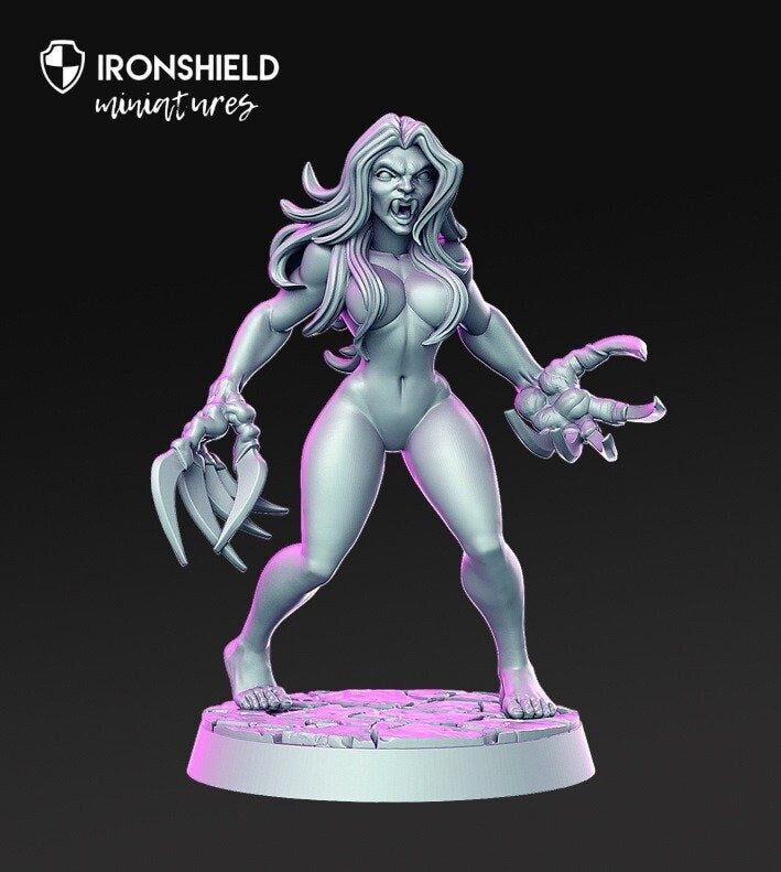 Verana – Weiblicher Vampir, nackte Frau, NSFW, detaillierte Miniatur für DND-Figur, Druck, 3D-Miniaturen, Geschenkidee | Dungeons and Dragons | Tabletop
