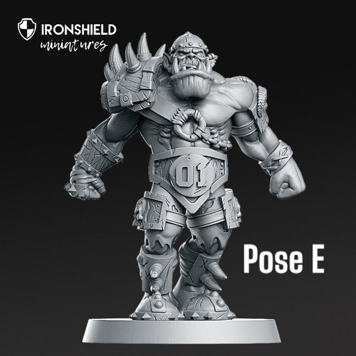 Orc Line Set Krieger Fantasy Football detailreich Mini für Dnd Figur Druck 3D Resin 12k 32mm Miniatur Figuren Mins