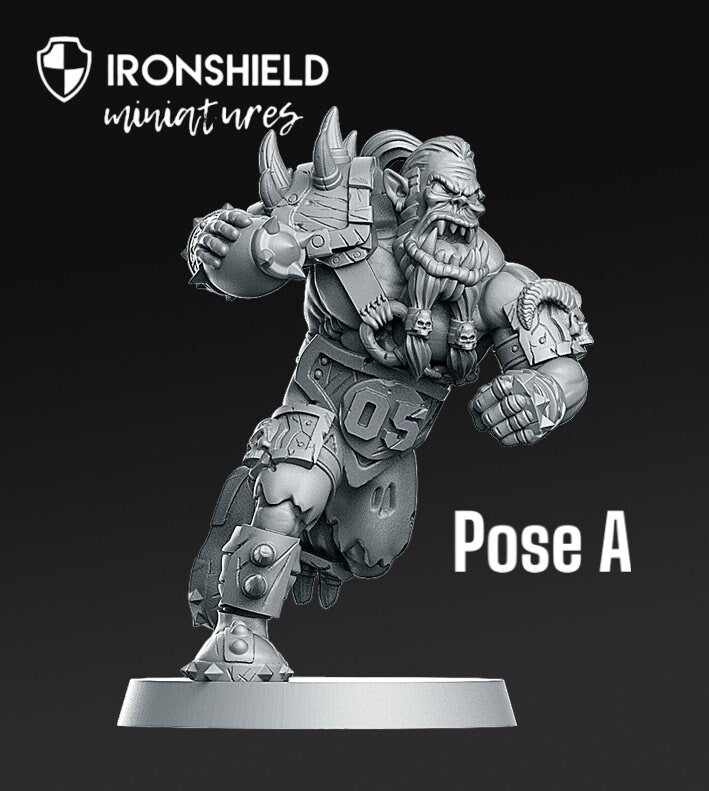 Orc Line Set Krieger Fantasy Football detailreich Mini für Dnd Figur Druck 3D Resin 12k 32mm Miniatur Figuren Mins