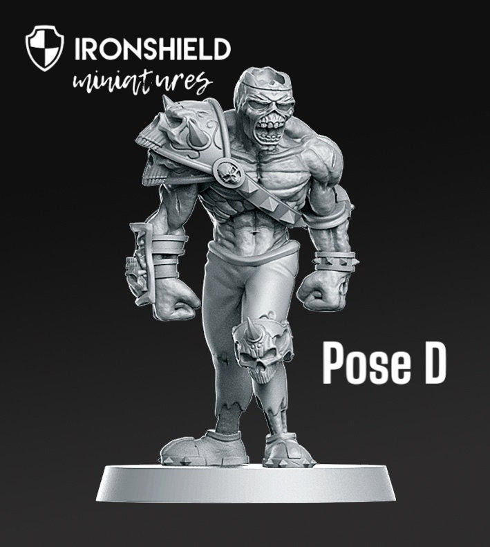Eternals Zombie Set Krieger Tod Fantasy Football detailreich Mini für Dnd Figur Druck 3D Resin 12k 32mm Miniatur Figuren Mins