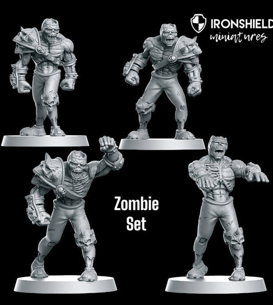 Eternals Zombie Set Krieger Tod Fantasy Football detailreich Mini für Dnd Figur Druck 3D Resin 12k 32mm Miniatur Figuren Mins