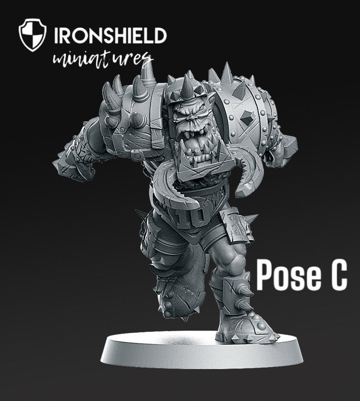 Orc Blitzer Set Fantasy Football untote Krieger detailreich Mini für Dnd Figur Druck 3D Resin 12k 32mm Miniatur Figuren Mins