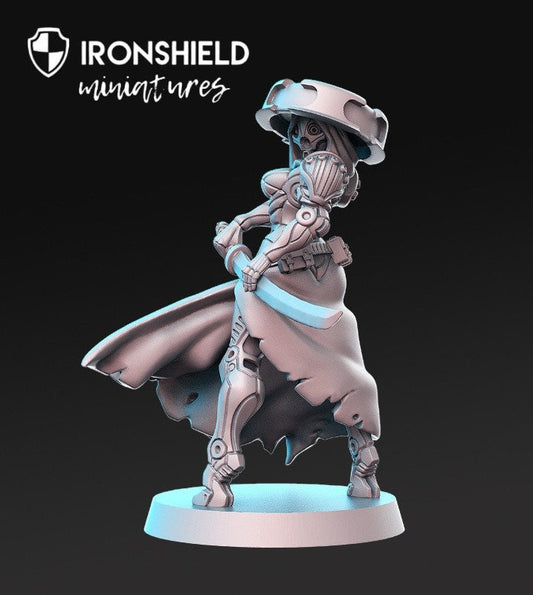 Akane – Aus dem Ödland, gruseliger Robo-Samurai, Mini für D&D-Figur, Druck 3D, 12.000 Miniatur, Geschenkidee | Dungeons and Dragons | Tabletop