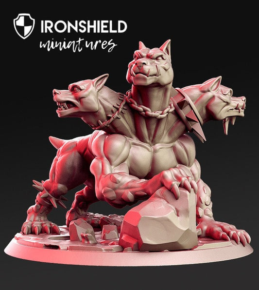 Cerverys Bestie Hund Evil Hunt Gladiator 3 Köpfe Mini für Dnd Figur Druck 3D 12k Miniatur Miniaturen Geschenkidee Dungeons and Dragons Tabletop