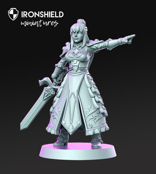Fate – Ritterin, bewaffnete Kriegerin, Mini für D&D-Figur, Druck 3D, 12k Miniatur, Geschenkidee | Dungeons and Dragons | Tabletop