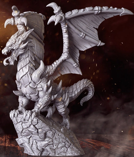 Kalzreg - Drachenlord Drake Mini für Dnd-Figur, Druck 3D, 12k Miniatur, Geschenkidee | Dungeons and Dragons | Tabletop