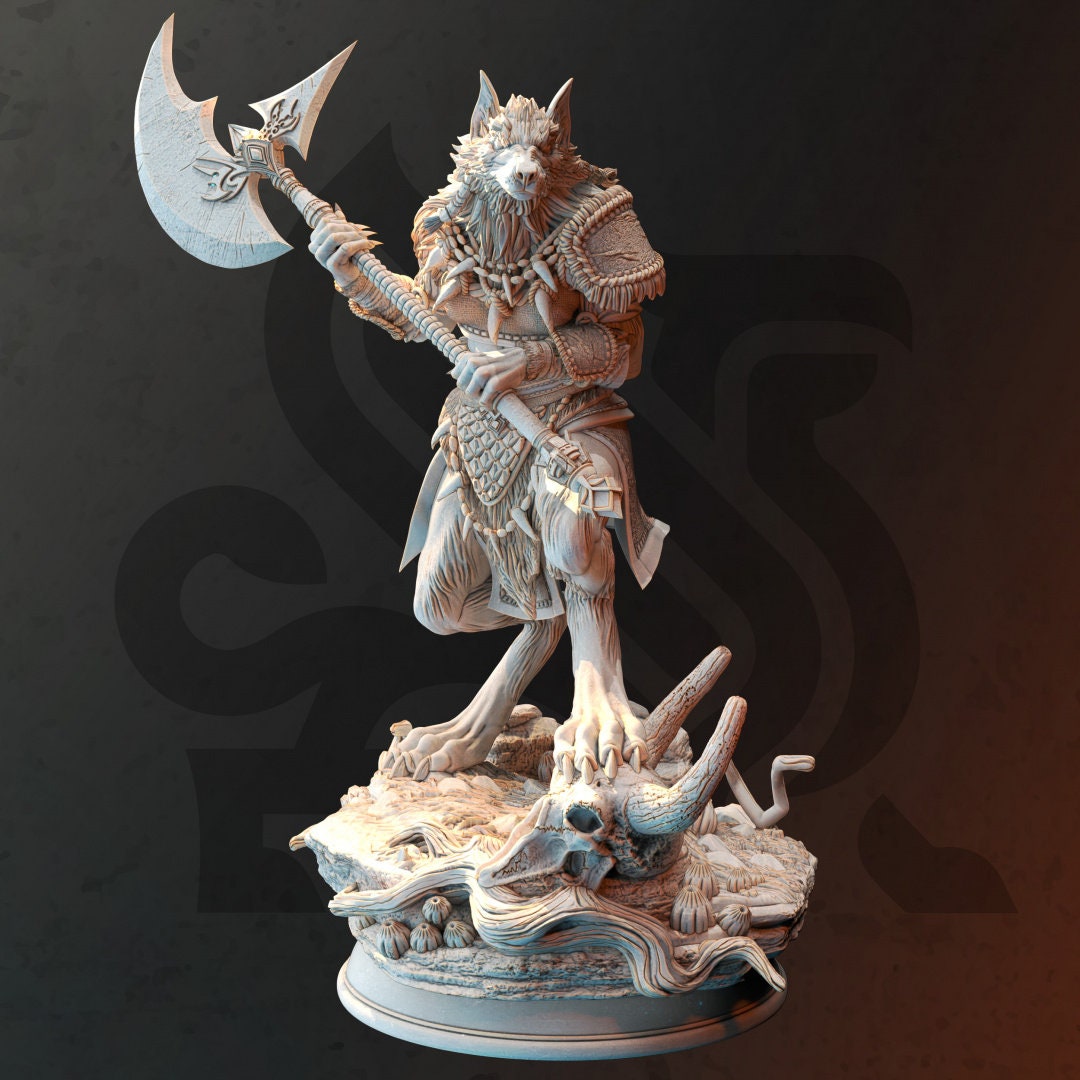 Beastfolk Werewolf Barbarian Fighter - Ariana Grey
