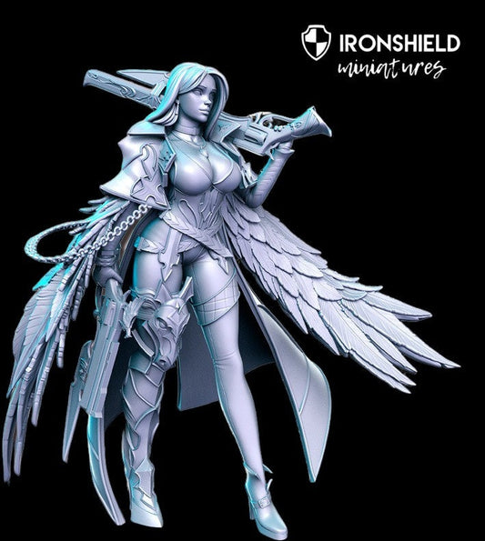 Bella – Fantasy-Kriegerin mit Waffen – 75 mm Mini für D&D-Figurendruck, 3D-Miniatur, Geschenkidee | Dungeons and Dragons | Tabletop
