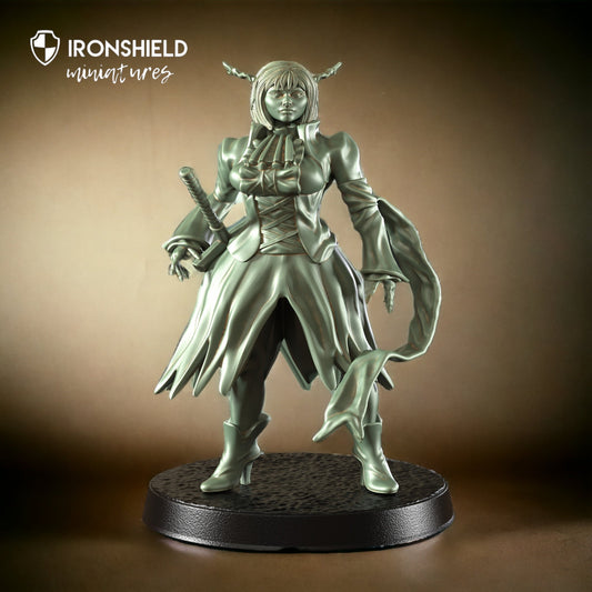 Rachel Deep Water Elf Druid Figur + Sockeldruck 3D 12k Miniatur Geschenkidee | Dungeons & Dragons | Tabletop | RN EStudio