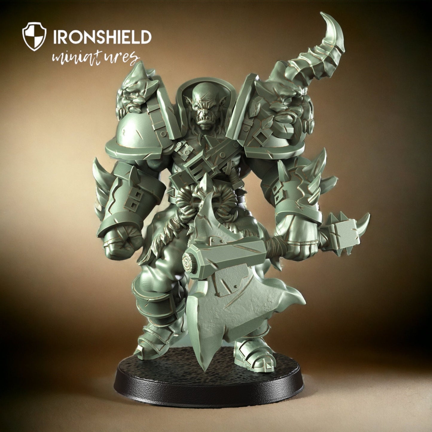 Untar – Deep Water Orc Warrior Assassin Figur + Sockeldruck 3D 12k Miniatur Geschenkidee | Dungeons & Dragons | Tabletop | RN EStudio