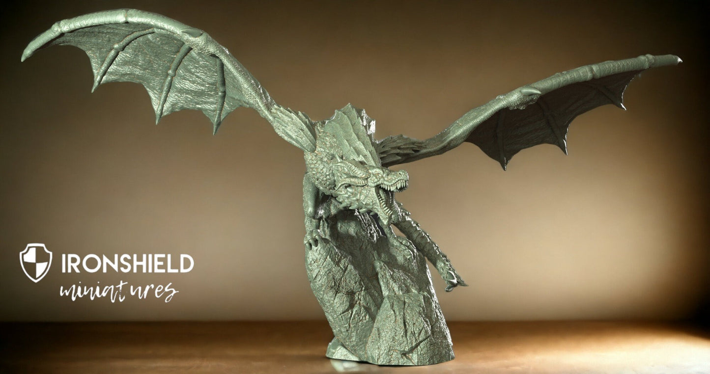 Tiamat - Grand Dragon des Eaux Profondes, figurine géante + socle, impression 3D, miniature 12k, idée cadeau | Donjons & Dragons | Jeux de société | RN EStudio