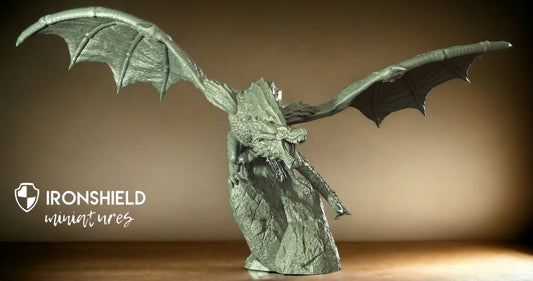 Tiamat – Großer Tiefseedrache RIESEN-Figur + Sockeldruck 3D 12k Miniatur Geschenkidee | Dungeons & Dragons | Tabletop | RN EStudio