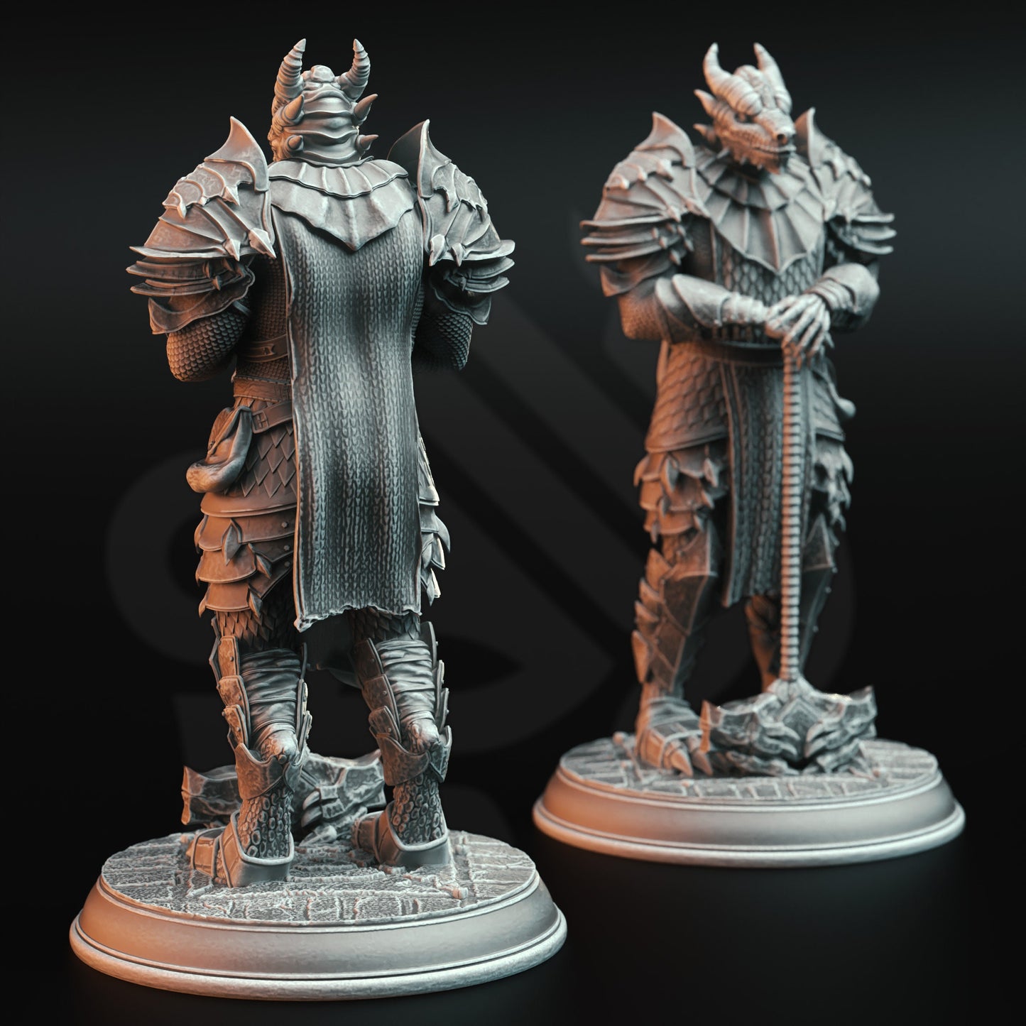 Guerriers Dragonnés - Chevalier Dragon Soldat Marteau