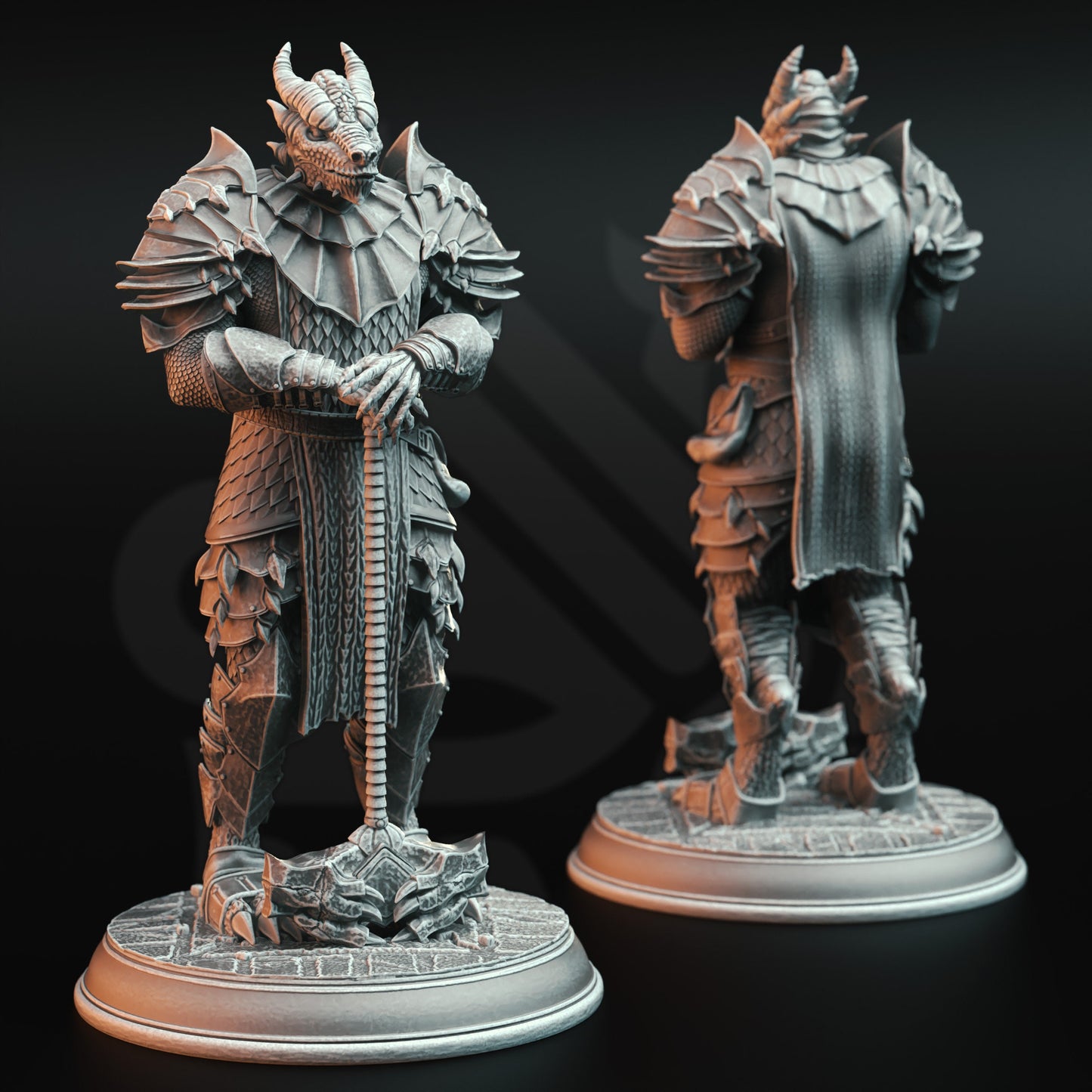 Guerriers Dragonnés - Chevalier Dragon Soldat Marteau