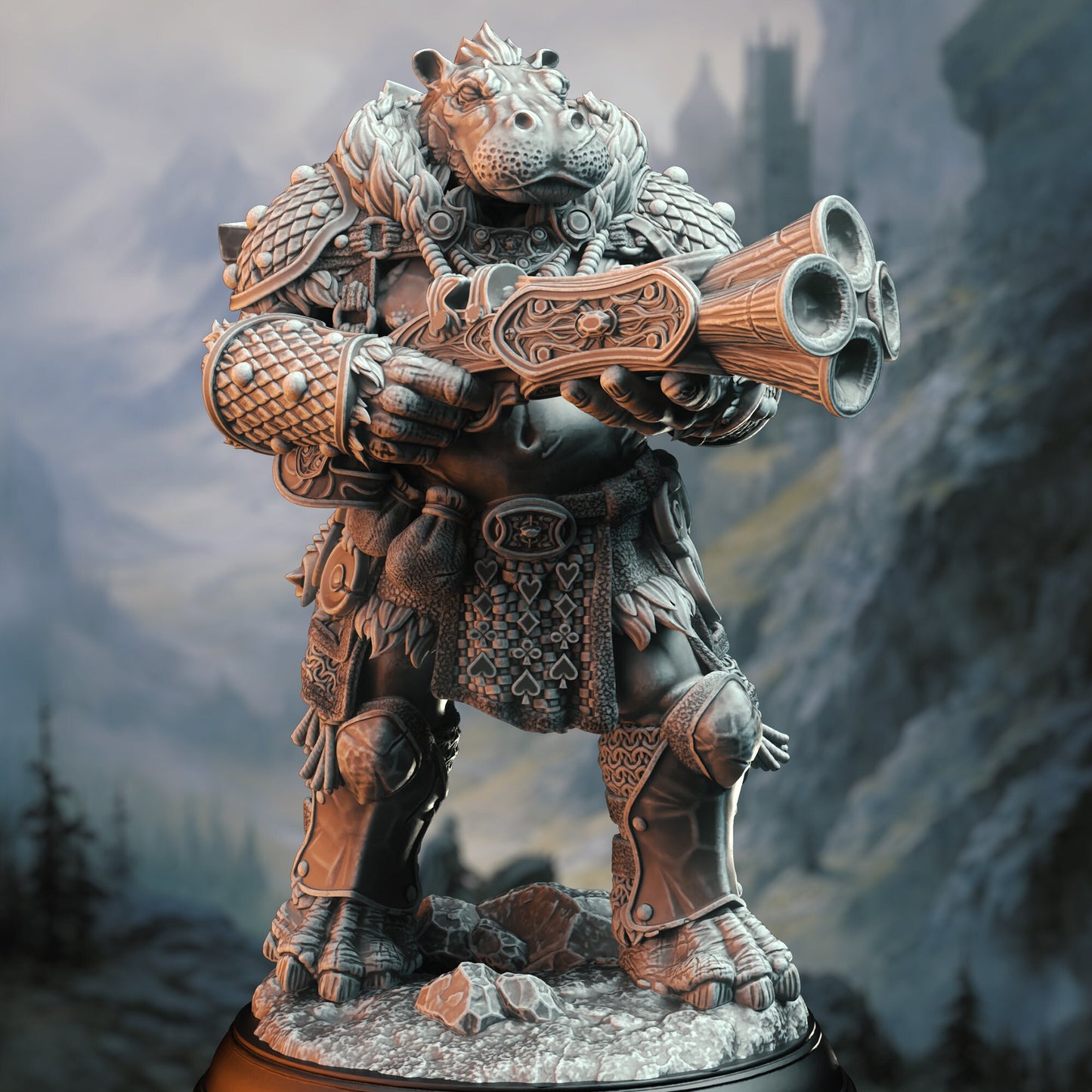 Dragon Hunter - Olamize Beastfolk Hippo Gun Badass
