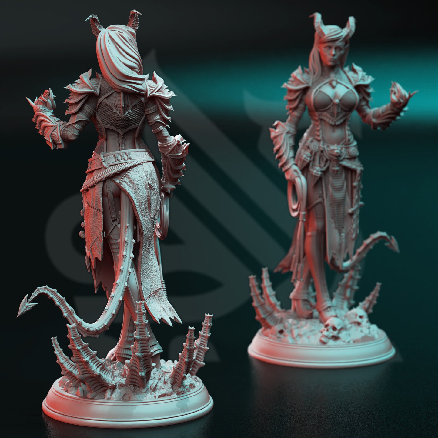 Tiefling-Unhold-Hexenmeister - Skardi-Dämonenteufel