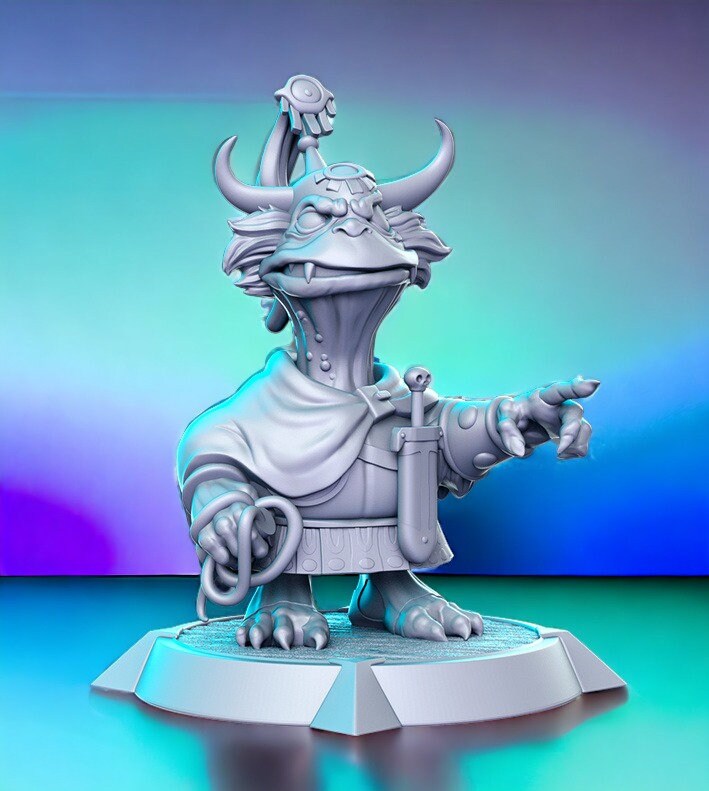 Ork-Hauptmann – kleiner Oger-Krieger für D&D-Figur, 3D-Miniaturdruck | Geschenkidee | Dungeons and Dragons | Tabletop | RN Estudio