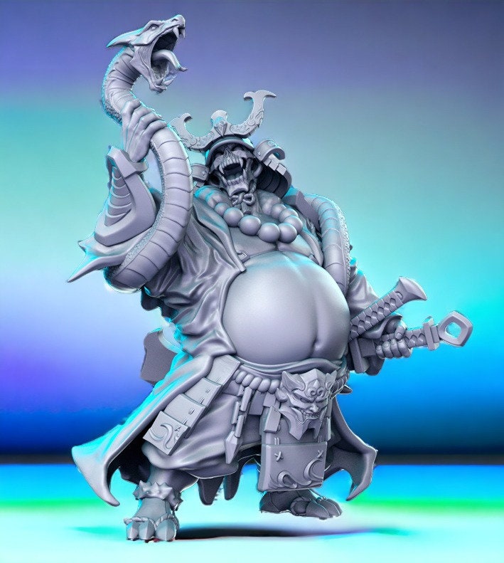 Oni-General – Dämonensamurai für D&D-Figur, 3D-Miniaturdruck | Geschenkidee | Dungeons and Dragons | Tabletop | RN Estudio