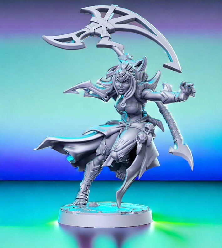 Kujla-Krieger – Axtjäger für DND-Figur, 3D-Miniaturdruck | Geschenkidee | Dungeons and Dragons | Tabletop | RN Estudio