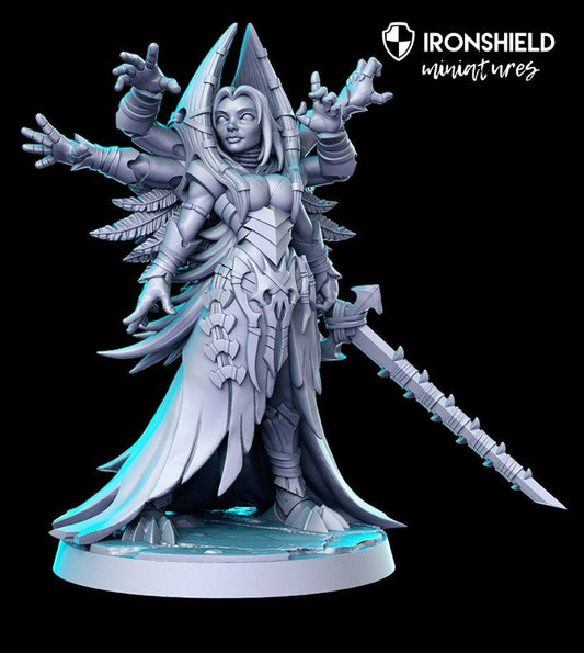 Prêtresse Kujla à 6 bras pour figurine DND, miniature 3D à imprimer | Idée cadeau | Donjons et Dragons | Jeux de table | RN Estudio