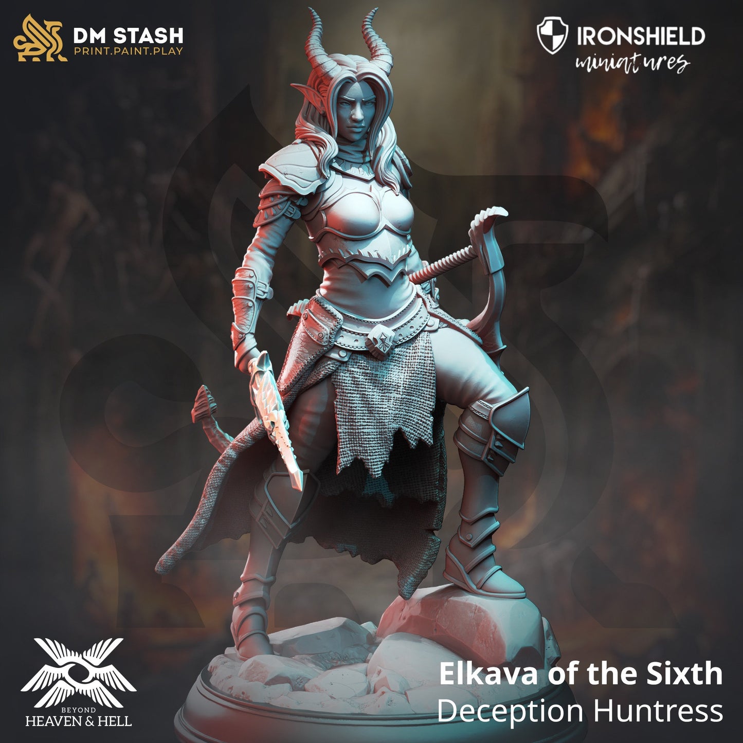Elkava - Tiefling Female Ranger Archer Demon