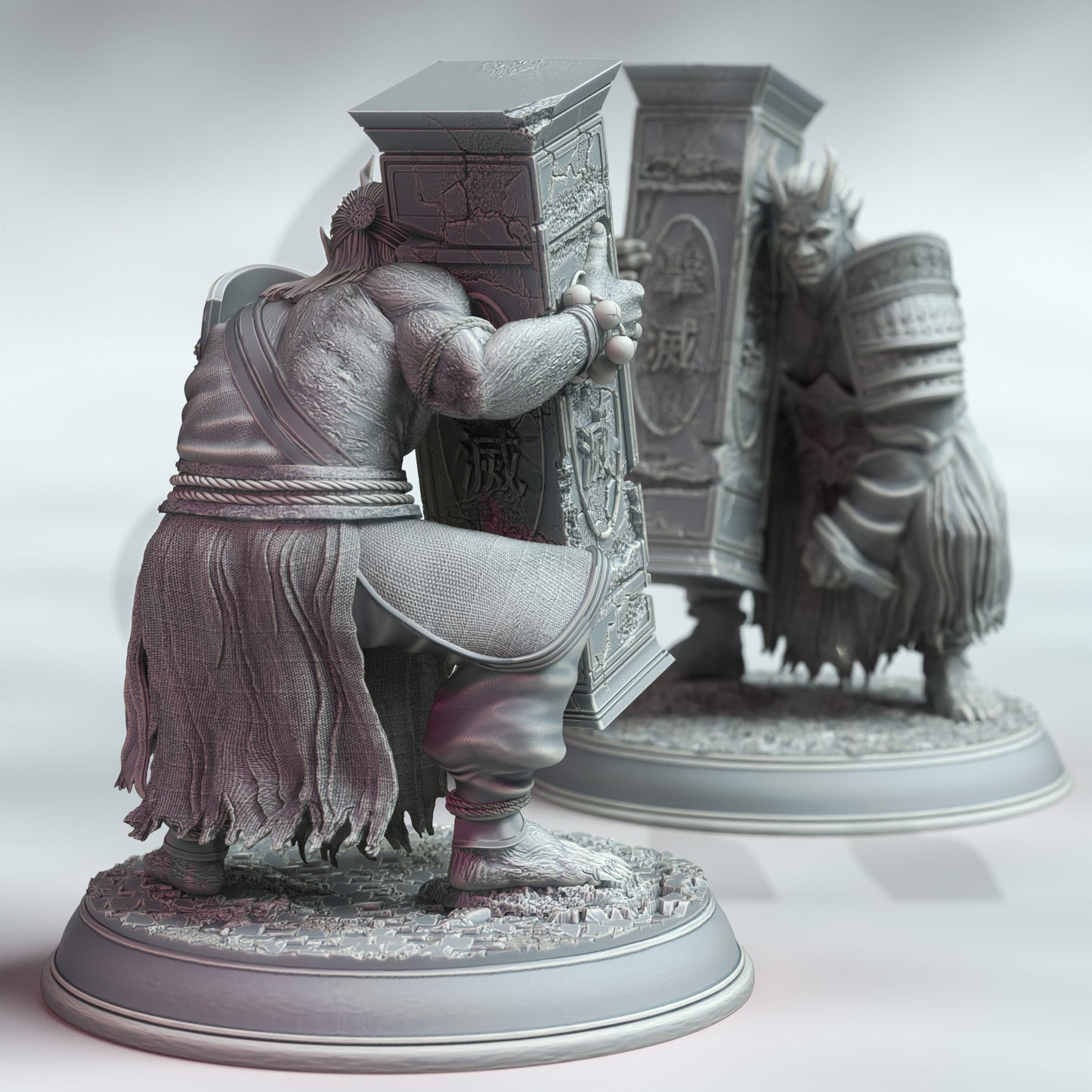 PAKET - Oni Onslaughter Trio Samurai Demon 12k Figur + Basisdruck 3D-RPG-Miniatur Geschenkidee Mini | Dungeons & Dragons | Tabletop DM Stash