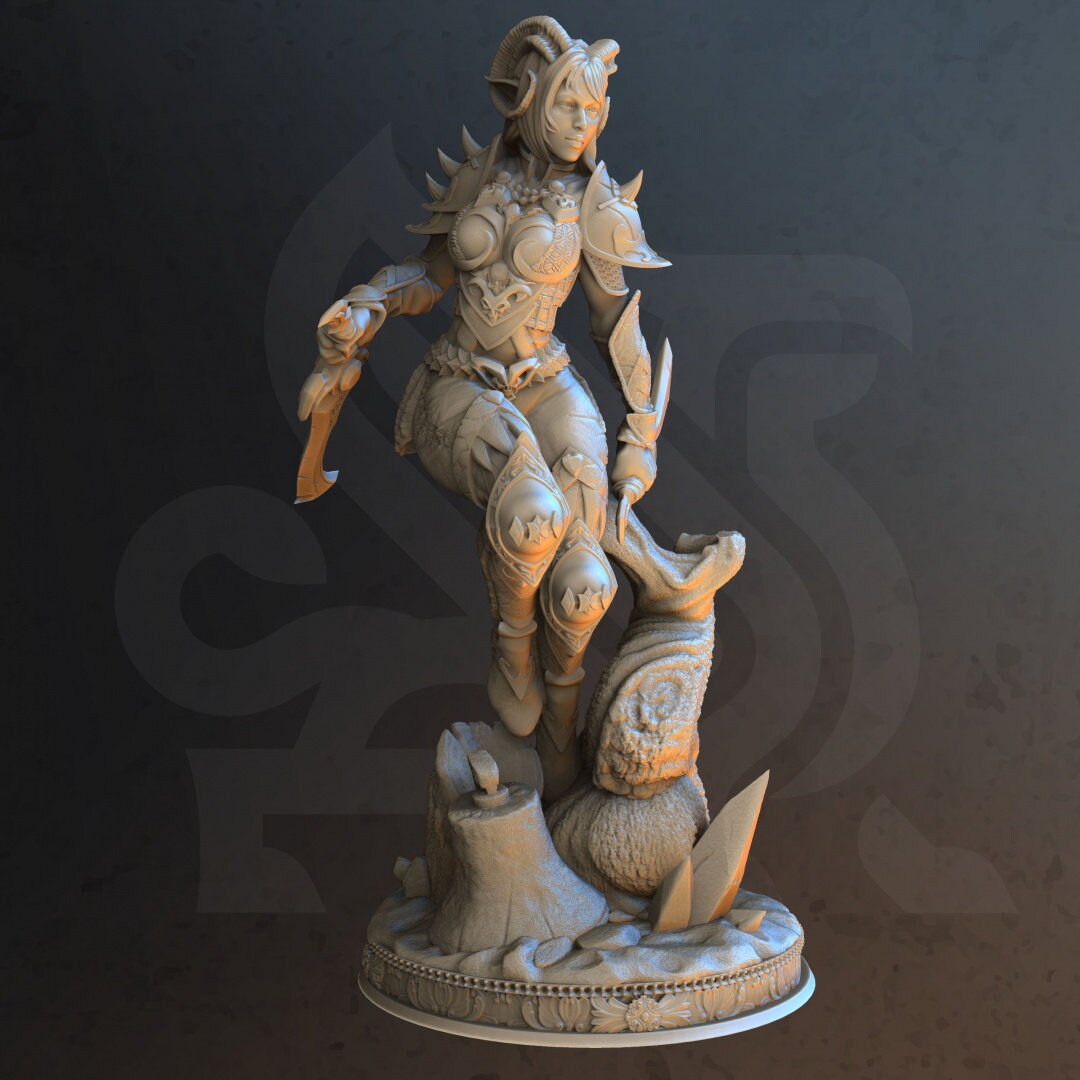 Master of Poisoned Talons - Orlena Figure + Base print 3d 12k dnd miniature DnD miniature 3D printed figure view 4