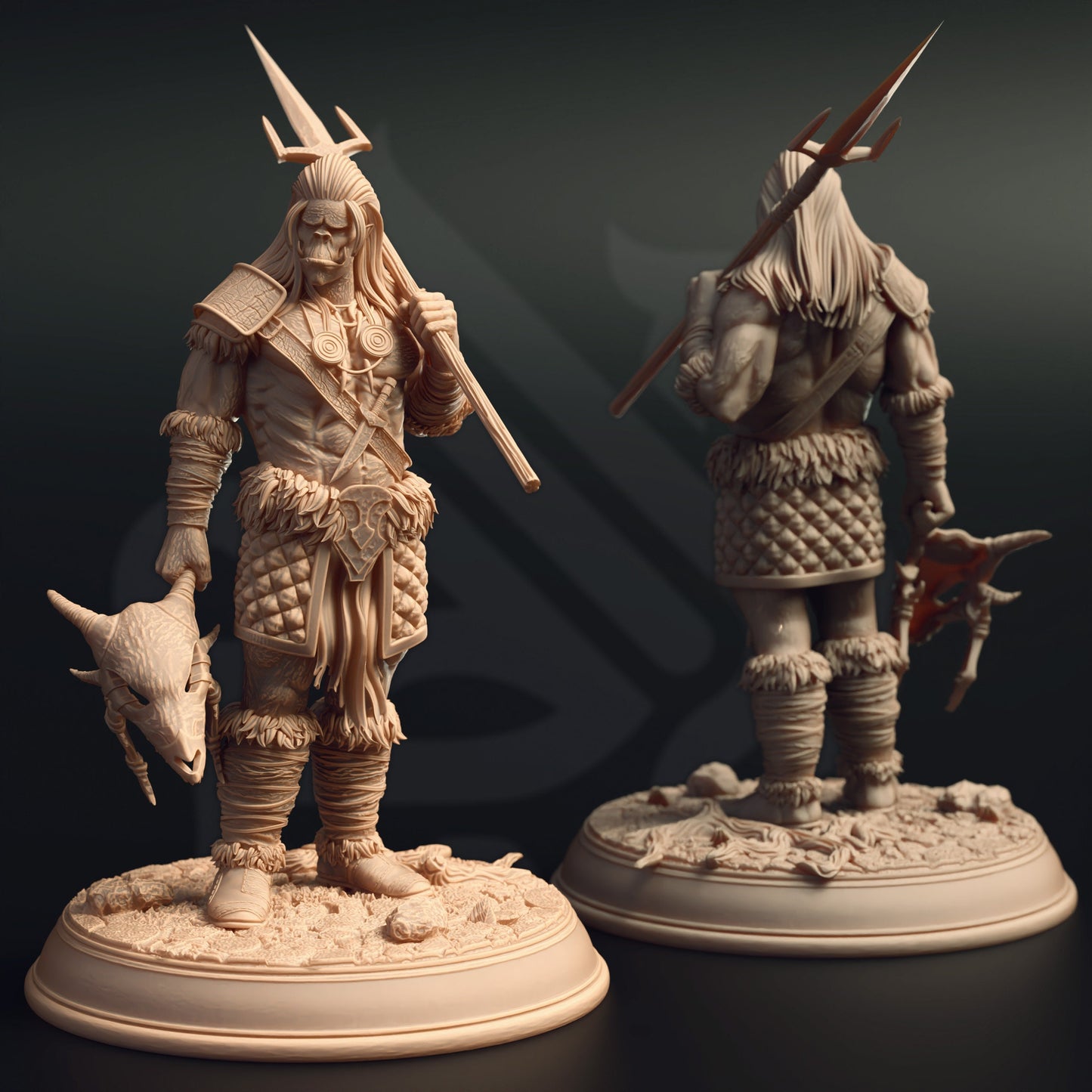 Ork-Stammeskämpfer-Waldläufer Halb-Ork-NPC