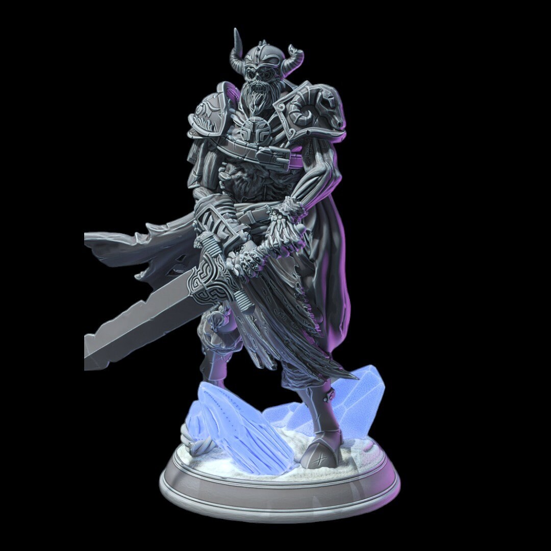 Draugr Undead Warrior Figure + Base print 3d 12k miniature Gift Idea | Dungeons & Dragons | Tabletop | DM Stash