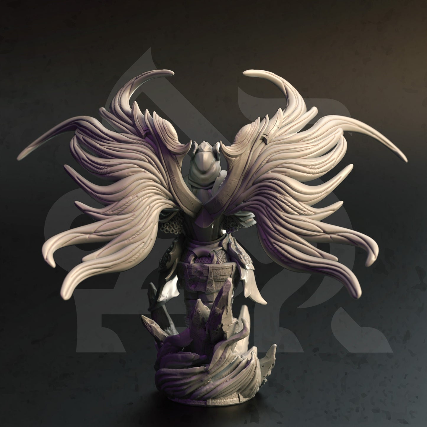 Büste Aufgestiegener Engelspaladin – Zyril – 120 mm groß – Figurdruck 3D 12k Miniatur Geschenkidee | Dungeons and Dragons | Tabletop DM Stash