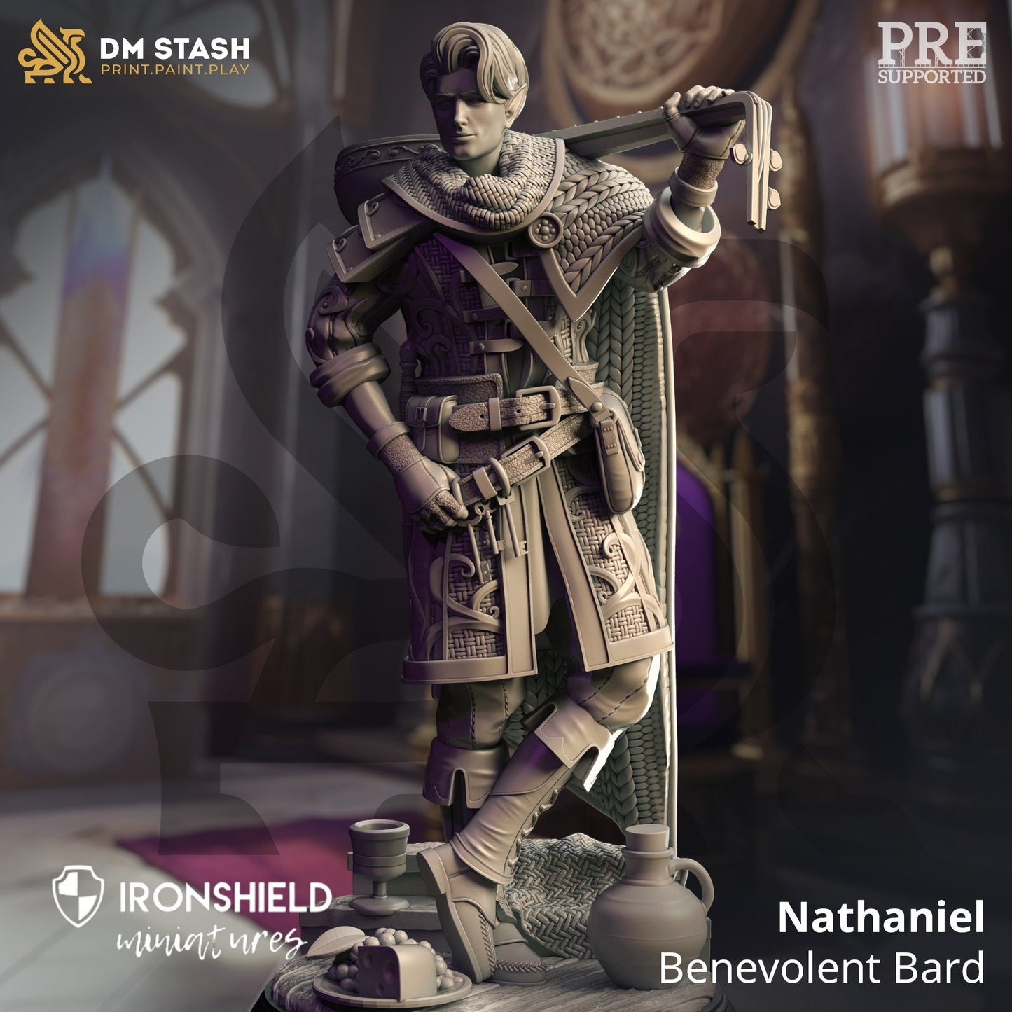 Rogue Elf Bard 5e – Nathaniel-Figur