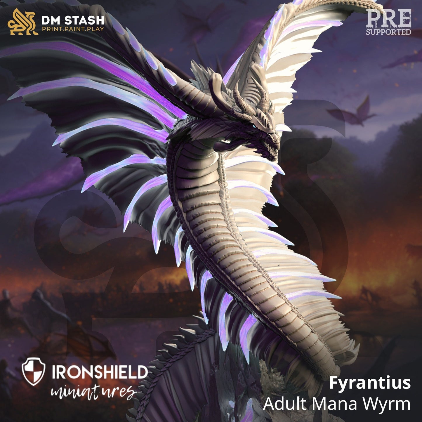 Adult Mana Wyrm Dragon - Fyrantius