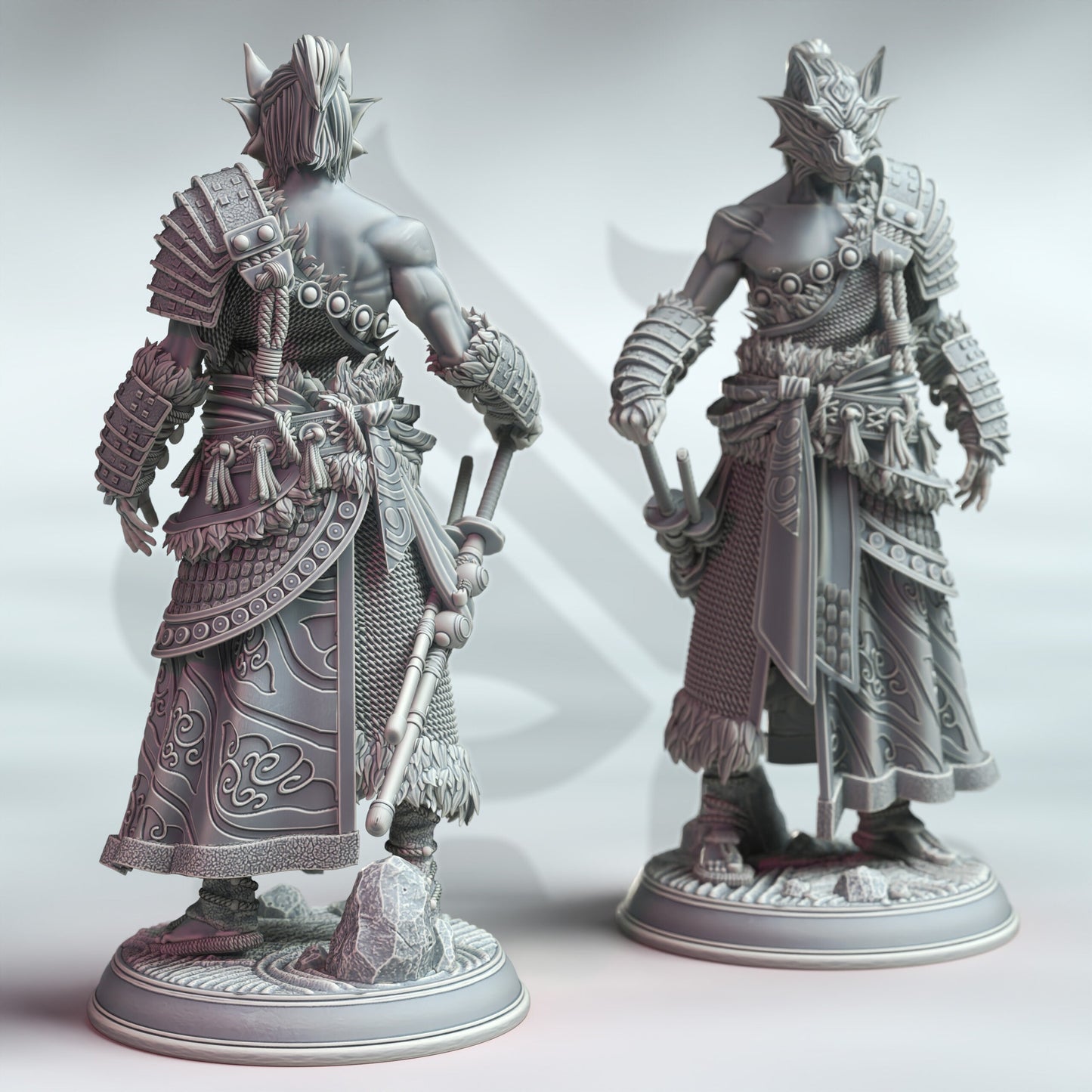 Kaoru Samurai-Kämpfer Beastfolk Maske