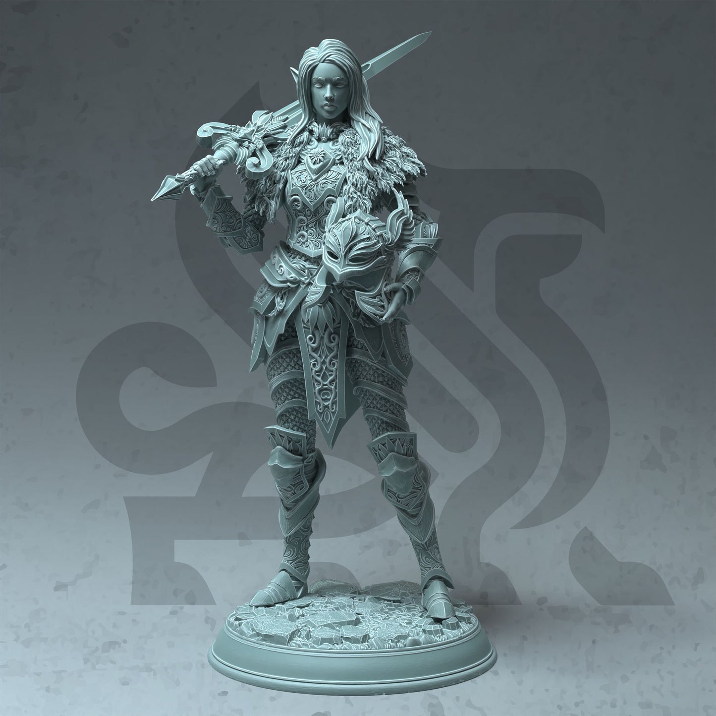 Fey Elf Weibliche Paladin Kämpfer Druide - Celathyn