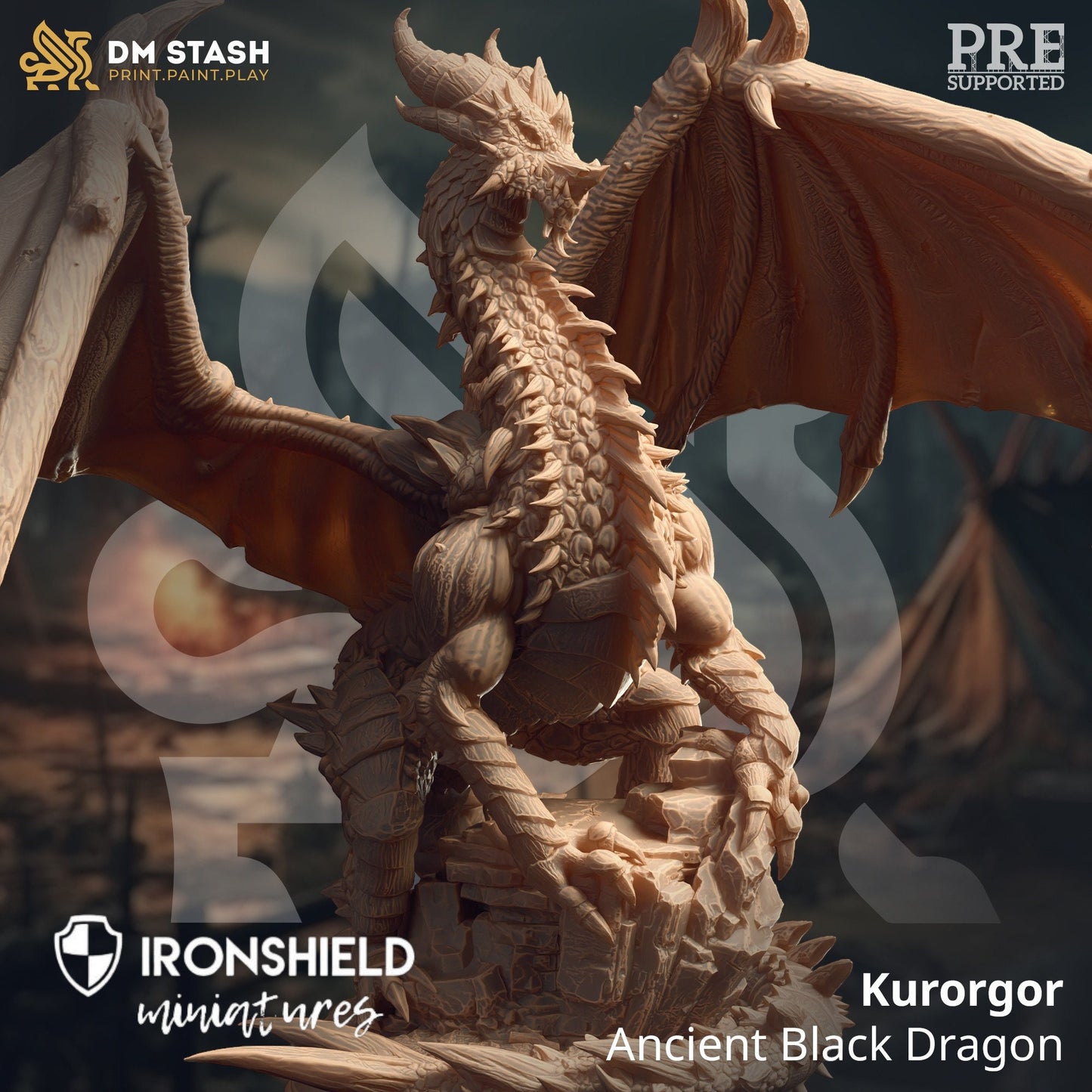 Ancien dragon noir de Kurorgor