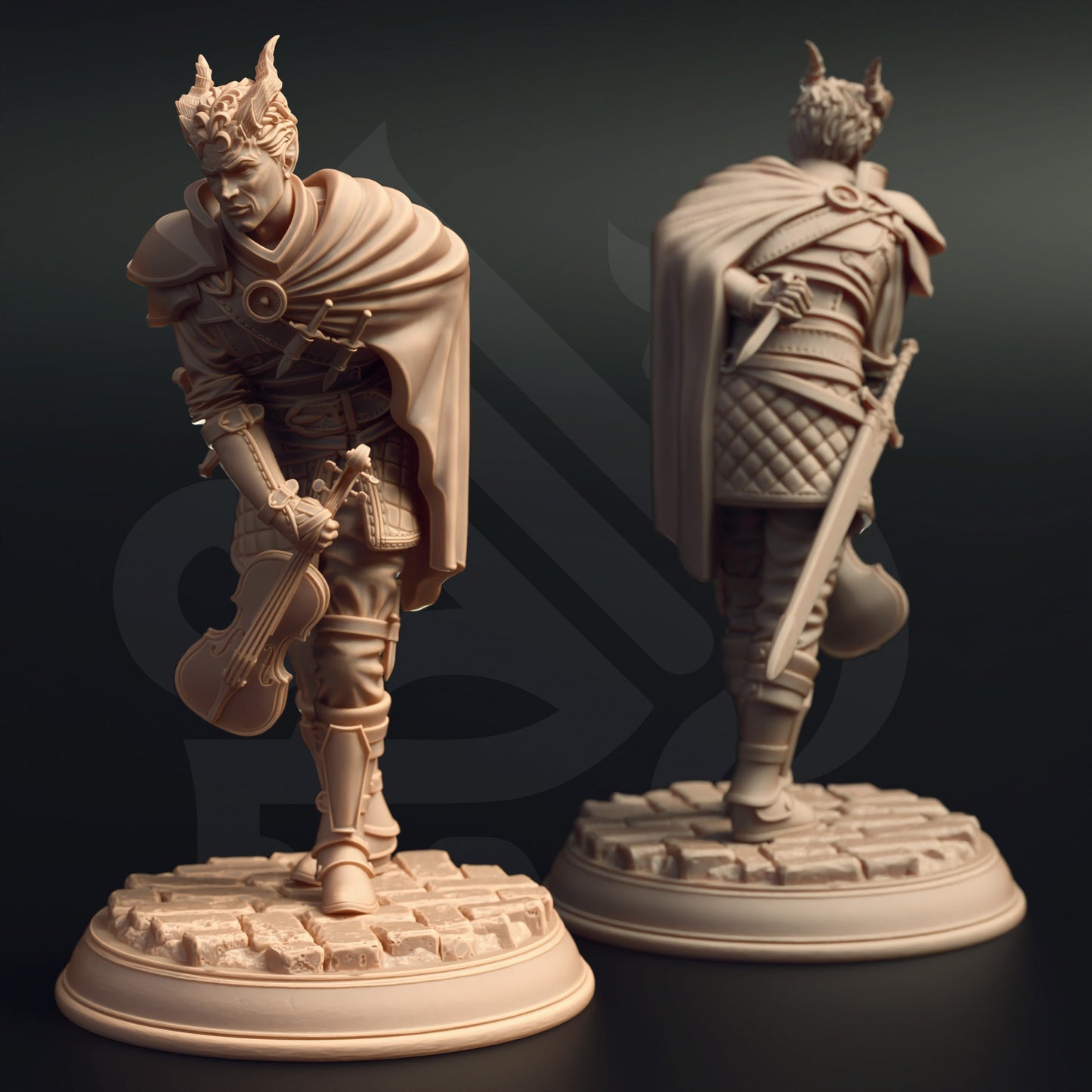 Tiefling Bard Fighter – Eramis-Figur 12.000 + Basisdruck 3D-RPG-Miniatur-Geschenkidee Mini | Dungeons & Dragons | Tabletop | DM Stash