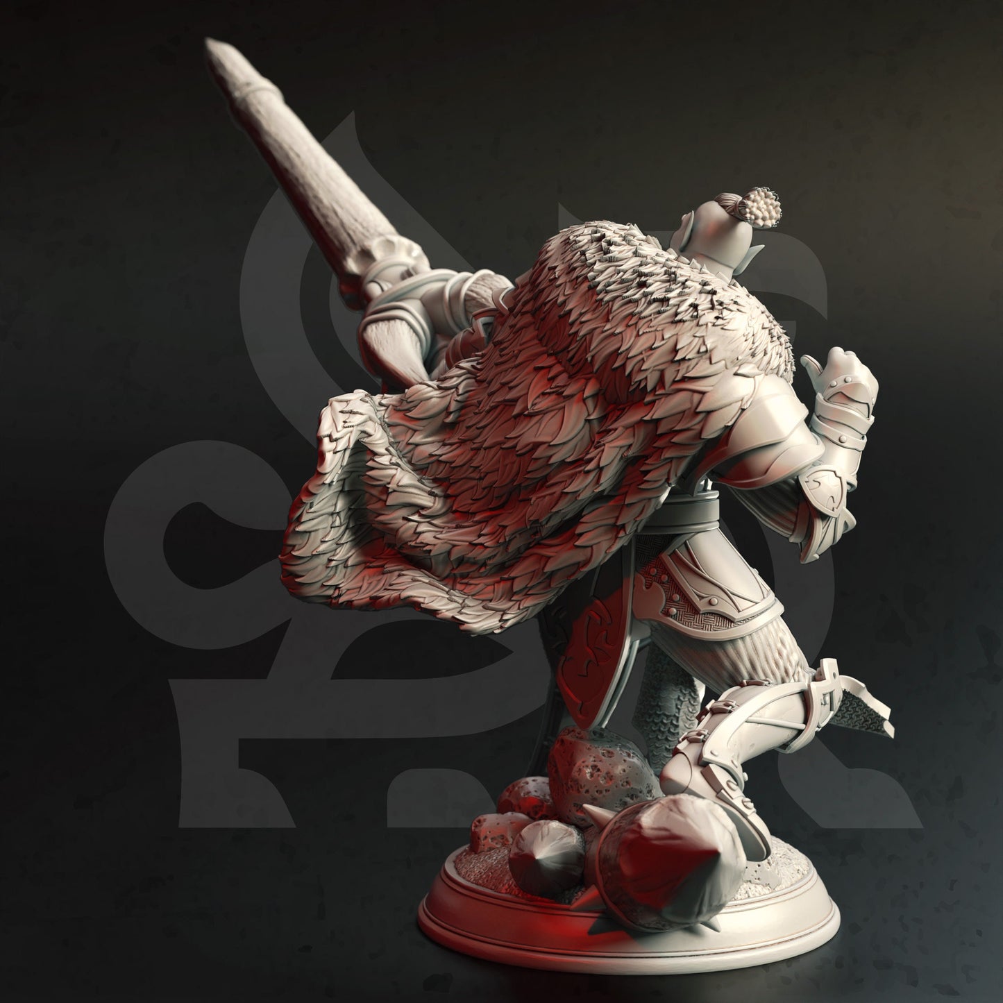 Vastergotten Ork Großritter Lanzenträger Barbar