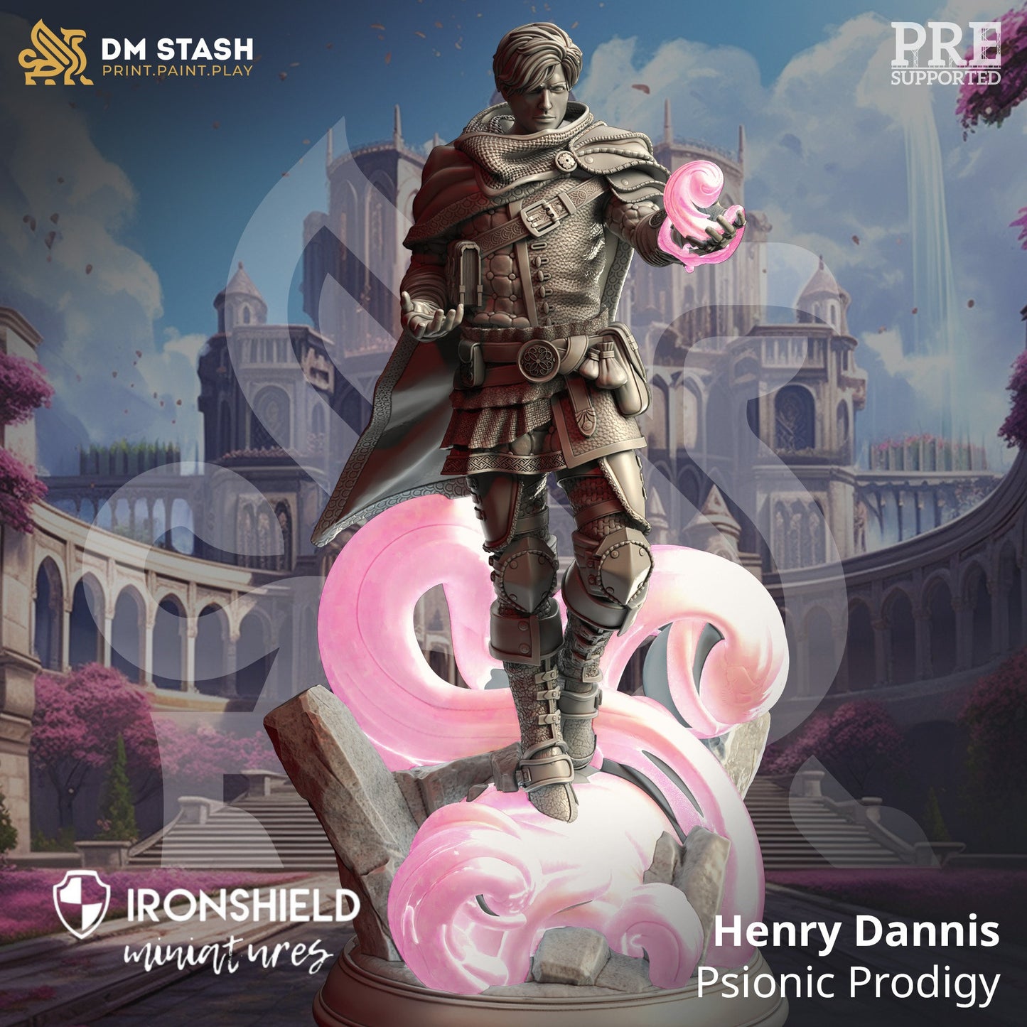 Human Psionic – Henry Dannis Figur 12k + Base Print 3D RPG Miniatur Geschenkidee Mini | Dungeons & Dragons | Tabletop | DM Stash