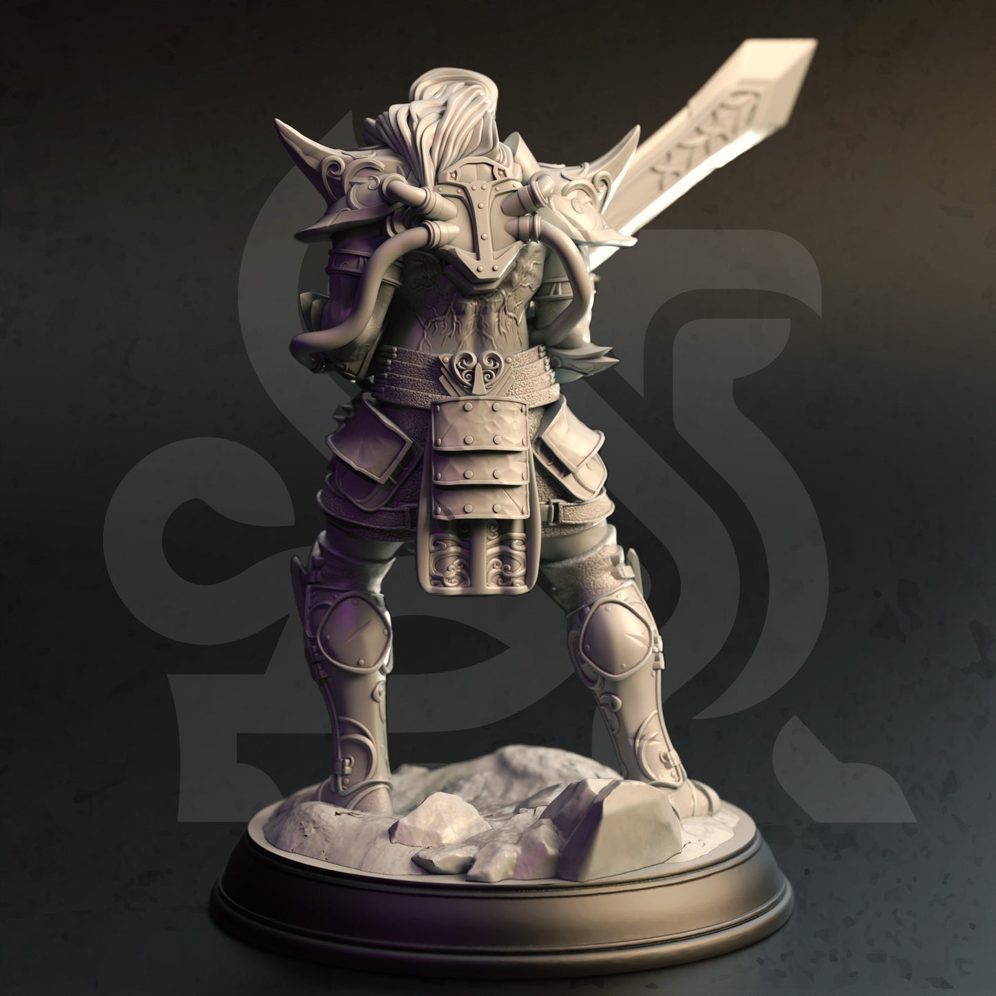 Mit Arkan durchdrungener Barbar – Charys-Figur 12.000 + Basisdruck 3D-RPG-Miniatur-Geschenkidee Mini | Dungeons & Dragons | Tabletop | DM Stash